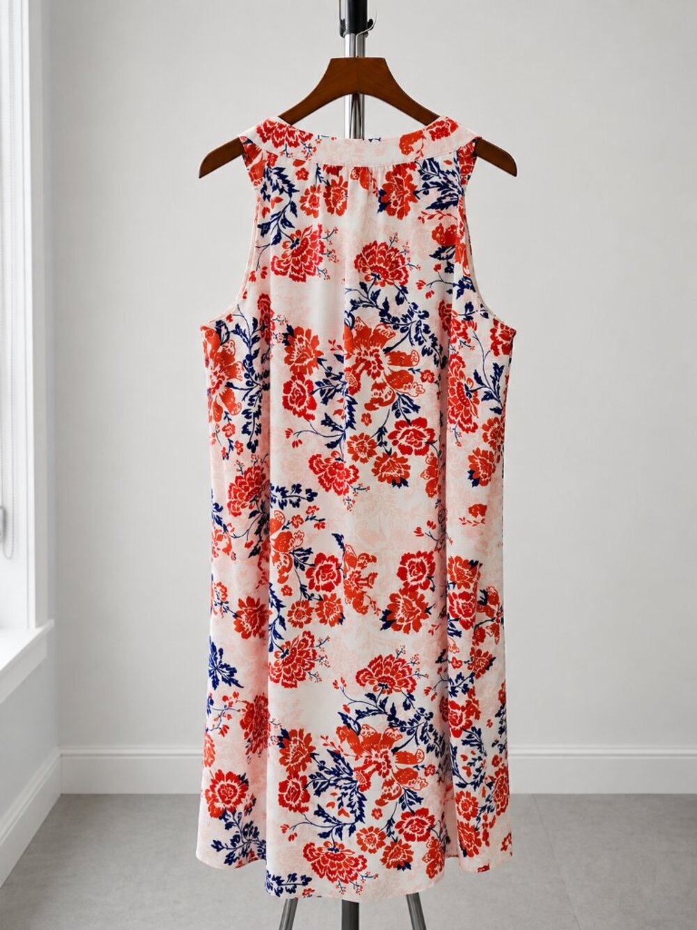 Rose & Olive Floral Shift Dress | Red Navy Print | Size S - never worn - Picture 2 of 6